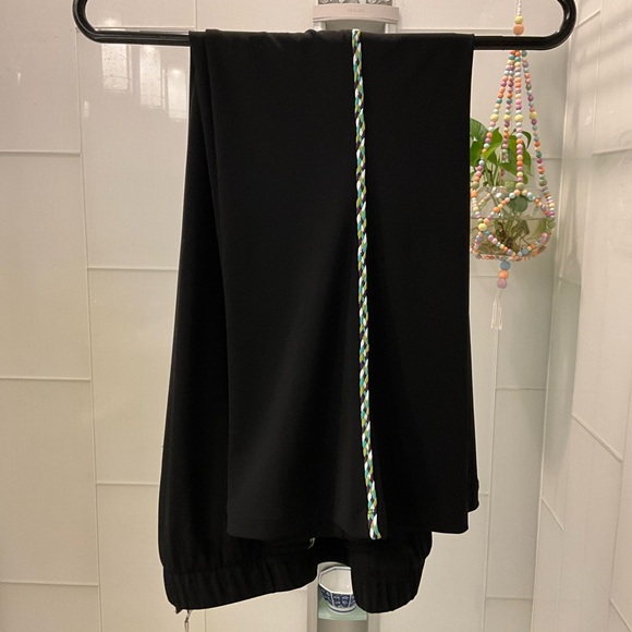 NWT$210 Jade by Johnny Was SMALL Nara Matte Jersey Crop Pants Black - Picture 4 of 12